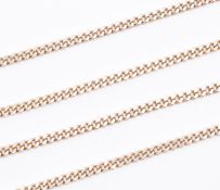 HALLMARKED 9CT GOLD FLAT CURB LINK CHAIN NECKLACE