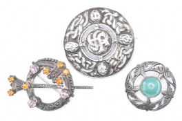 GROUP OF SCOTTISH SILVER BROOCHES