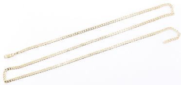 9CT GOLD ITALIAN CURB LINK CHAIN NECKLACE