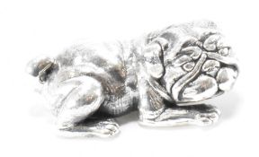 SILVER BULLDOG FIGURE