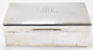 HALLMARKED SILVER 1920S CIGARETTE BOX