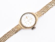 HALLMARKED 9CT GOLD LADIES COCKTAIL WRIST WATCH