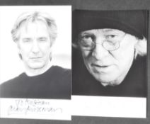 HARRY POTTER - RICHAD HARRIS (D.2002) & ALAN RICKMAN (D.2016) AUTOGRAPHS
