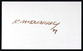 STAR WARS - RALPH MCQUARRIE (1929-2012) - SCARCE SIGNED CARD