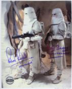 STAR WARS - HOTH - OFFICIAL PIX SNOWTROOPER DUAL SIGNED 8X10