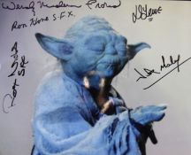 STAR WARS - YODA - SFX CREW MULTI-SIGNED 8X10