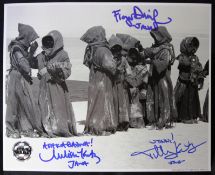 STAR WARS - JAWAS - TRIPLE SIGNED OFFICIAL PIX 8X10