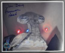 STAR WARS - JON BERG - HAMMER HEAD - SIGNED OFFICIAL PIX 8X10