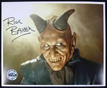 STAR WARS - RICK BAKER (CREATURE EFFECTS) - OFFICIAL PIX SIGNED 8X10