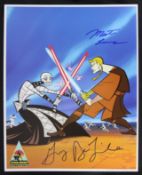 STAR WARS - THE CLONE WARS - DUAL SIGNED OFFICIAL PIX 8X10