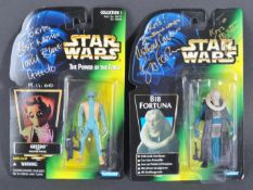 STAR WARS - BIB FORTUNA & GREEDO - AUTOGRAPHED ACTION FIGURES