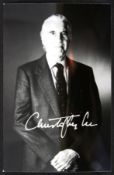 STAR WARS - SIR CHRISTOPHER LEE (1922-2015) - SIGNED 6X4