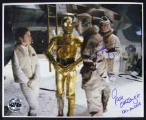 STAR WARS - EMPIRE STRIKES BACK - OFFICIAL PIX DUAL SIGNED 8X10