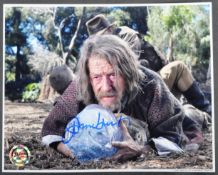 INDIANA JONES - JOHN HURT (1940-2017) - OFFICIAL PIX SIGNED 8X10