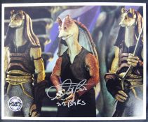 STAR WARS - AHMED BEST - JAR JAR BINKS - OFFICIAL PIX SIGNED 8X10