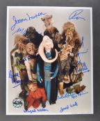 STAR WARS - JABBA'S PALACE - MULTI-SIGNED CREATURE OFFICIAL PIX 8X10