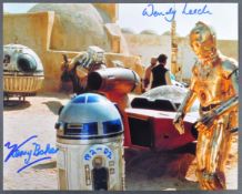 STAR WARS - KENNY BAKER & WENDY LEECH SIGNED 8X10