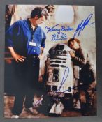 STAR WARS - TRIPLE SIGNED 8X10 - GEORGE LUCAS, BAKER & LLOYD - ACOA