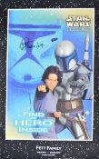 STAR WARS - EPISODE II - DANIEL LOGAN (BOBA FETT) SIGNED POSTER