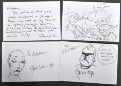 STAR WARS - CLONE WARS - DIRECTOR SIGNED SKETCH CARDS