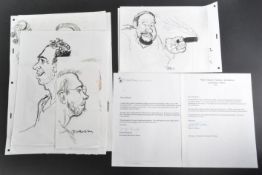 DISNEY - RICHARD BAZLEY - ANIMATOR - ENTRIES TO THE DISNEY CARICATURE SHOW