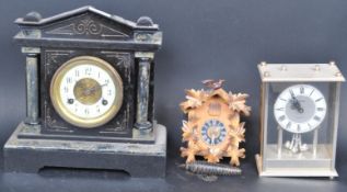 COLLECITON OF THREE EARLY 20TH CENTURY AND LATER CLOCKS