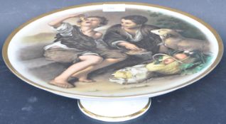 JKW CARLSBAD FINE PORCELAIN PAINTED TAZZA CENTREPIECE