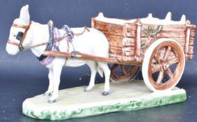 19TH CENTURY CONTINENTAL PORCELAIN DONKEY & CART