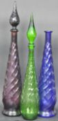 THREE MID 20TH CENTURY EPOLI GLASS GENIE BOTTLES