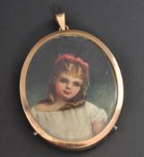 LATE VICTORIAN 19TH CENTURY HAND PAINTED MINIATURE