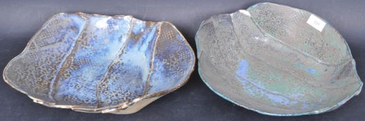 PAIR OF VINTAGE 20TH CENTURY STUDIO ART POTTERY BOWLS BY JO YOUNG