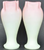 THOMAS WEBB 19TH CENTURY BURMESE PATTERN PAIR OF VASES