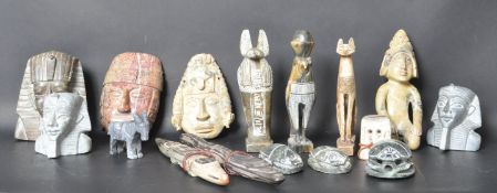LARGE COLLECTION OF EGYPTIAN STONE WARE / CABINET WARE