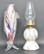 1970’S MURANO FISH AND OIL LAMP
