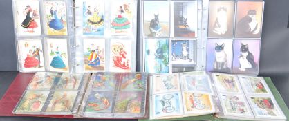 COLLECTION OF VINTAGE POSTCARD ALBUMS - VARIOUS