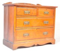 EDWARDIAN WALNUT ARTS & CRAFTS CHEST OF DRAWERS