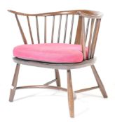 1960’S COWHORN SHAPE ELM ERCOL WINDSOR CHAIR / ARMCHAIR