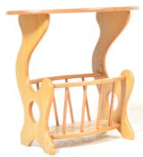 LATE 20TH CENTURY TEAK WOOD VENEER MAGAZINE RACK