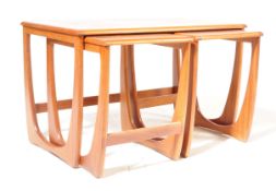 SUN ELM MID CENTURY TEAK WOOD NEST OF TABLES