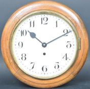 EARLY 20TH CENTURY OAK STATION CLOCK
