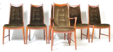 SET OF 6 MID CENTURY DANISH TEAK WOOD DINING CHAIRS