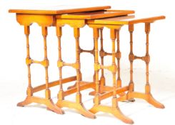 REGENCY REVIVAL YEW WOOD NEST OF TABLES