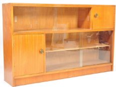 MID CENTURY TEAK LIBRARY BOOKCASE DISPLAY CABINET