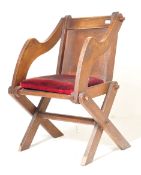 20TH CENTURY OAK GLASTONBURY CHURCH CHAIR