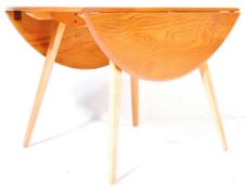 ERCOL FURNITURE - BEECH & ELM WOOD REFECTORY DINING TABLE