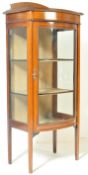 EARLY 20TH CENTURY EDWARDIAN MAHOGANY BOW FRONTED BOOKCASE CABINET