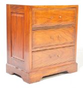 20TH CENTURY HARDWOOD & BRASS INLAID CHEST OF DRAWERS