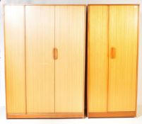 NATHAN FURNITURE - PAIR OF MID CENTURY TEAK WARDROBES