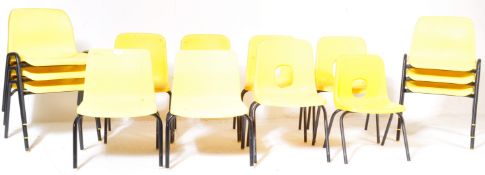 SET OF VINTAGE RETRO 20TH CENTURY METAL AND PLASTIC CHILDREN CHAIRS