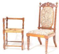 VICTORIAN HALL CHAIR & ARTS & CRAFTS CORNER CHAIR